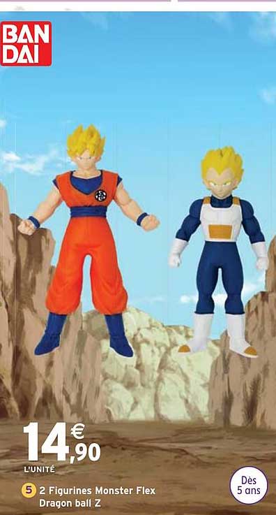 2 Figurines Monster Flex Dragon ball Z