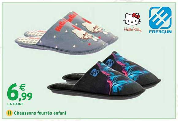 Chaussons fourrés enfant