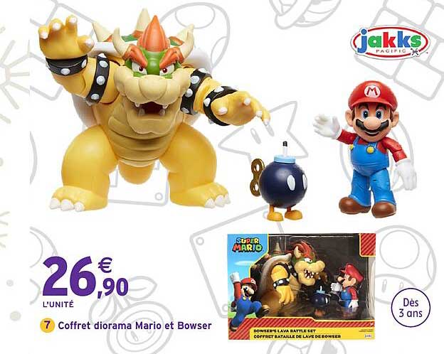 Coffret diorama Mario et Bowser