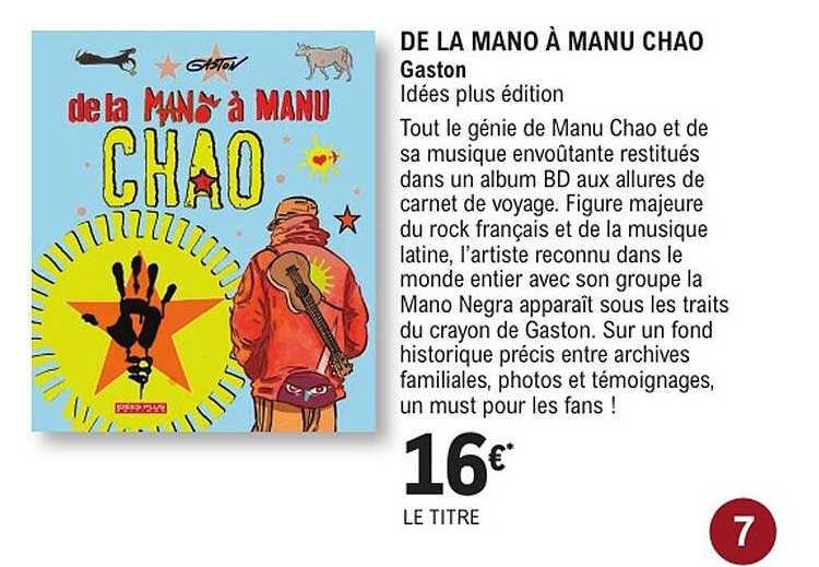 DE LA MANO À MANU CHAO