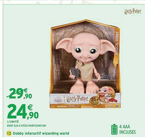 Dobby interactif wizarding world