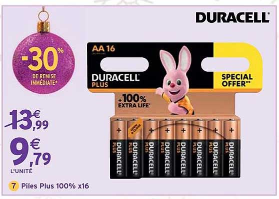 Duracell Piles Plus 100% x16