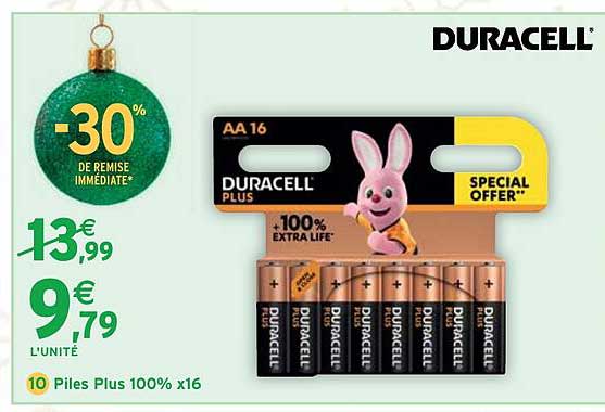 Duracell Plus 100% Extra Life 16 x AA