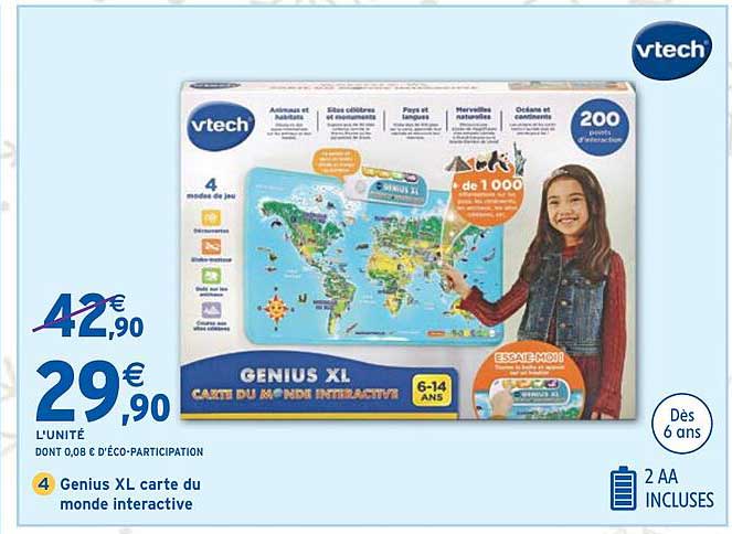 Genius XL carte du monde interactive