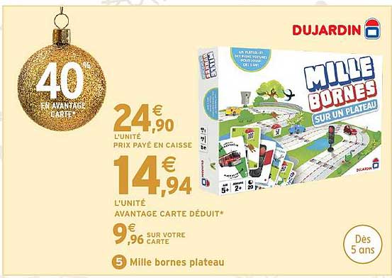 Mille bornes sur un plateau