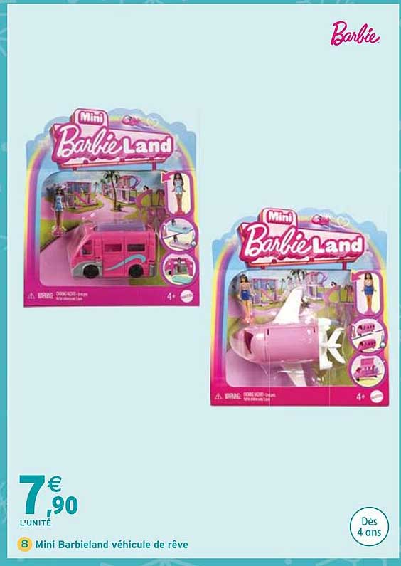 Mini Barbie Land véhicule de rêve