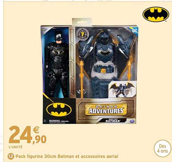 Pack figurine 30cm Batman et accessoires aerial