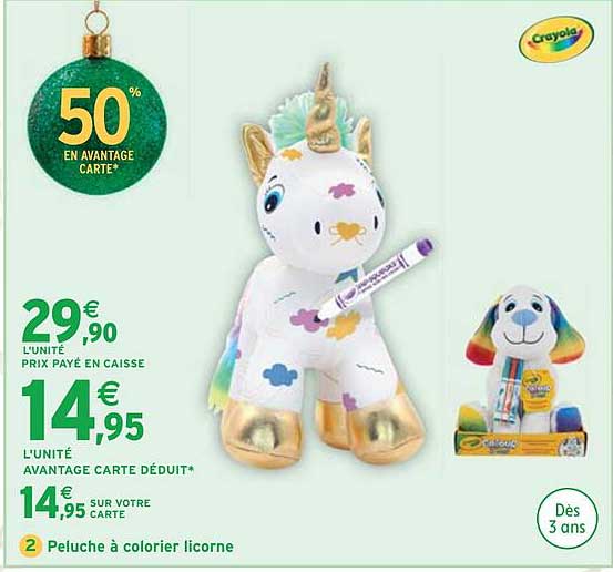 Intermarché peluche licorne clearance