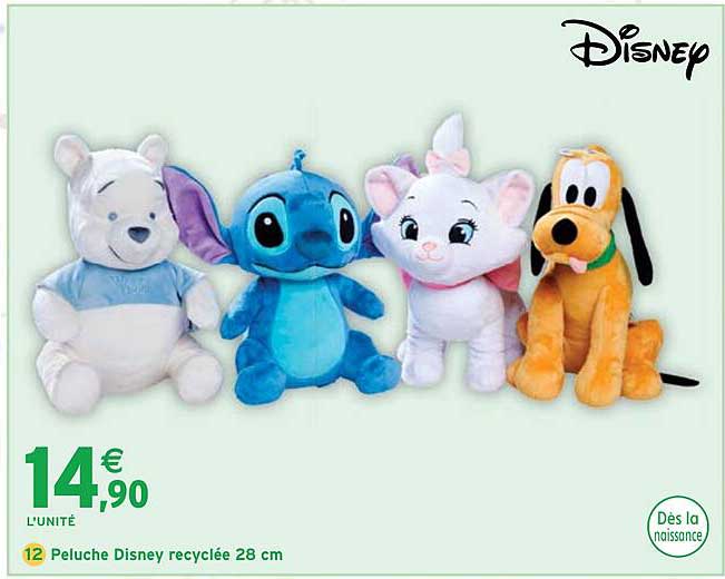 Peluche Disney recyclée 28 cm