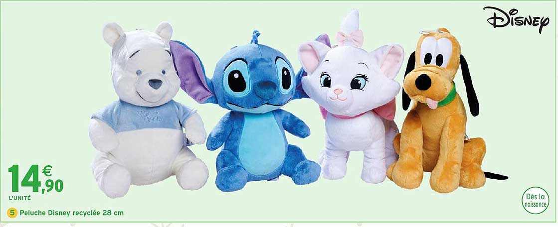 Peluche Disney recyclée 28 cm