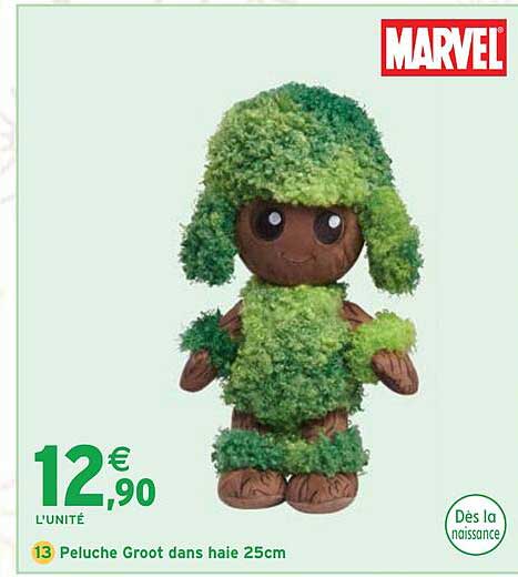 Peluche Groot dans haie 25cm