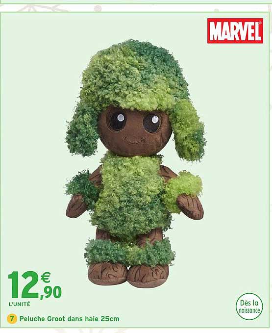 Peluche Groot dans haie 25cm