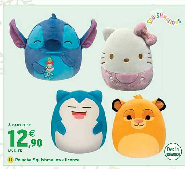 Peluche Squishmallows licence