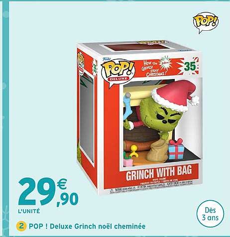 POP ! Deluxe Grinch Noël cheminée