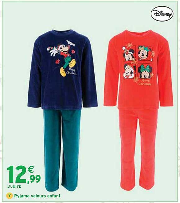 Pyjama velours enfant