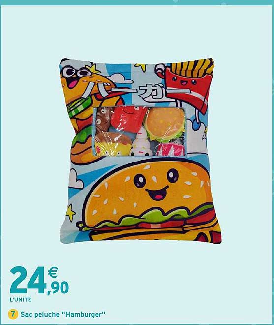 Sac peluche "Hamburger"