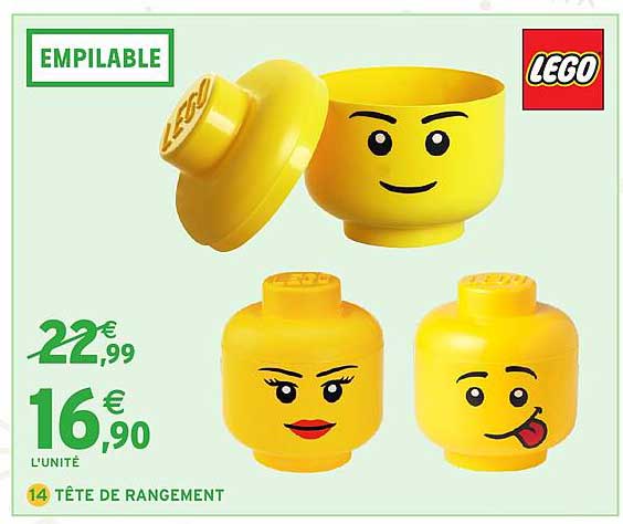 TÊTE DE RANGEMENT LEGO