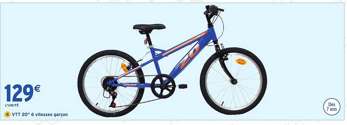 VTT 20'' 6 vitesses garçon