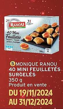 40 MINI FEUILLETÉS SURGLÉS