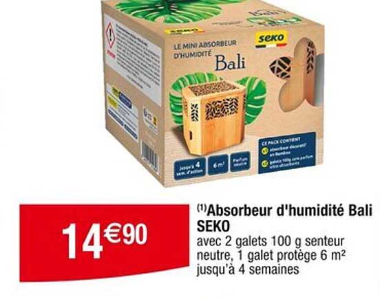 Absorbeur d'humidité Bali SEKO