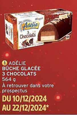 Adélie Bûche Glacée 3 Chocolats