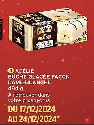 Adélie Bûche glacée façon Dame Blanche