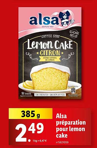 Alsa préparation pour lemon cake