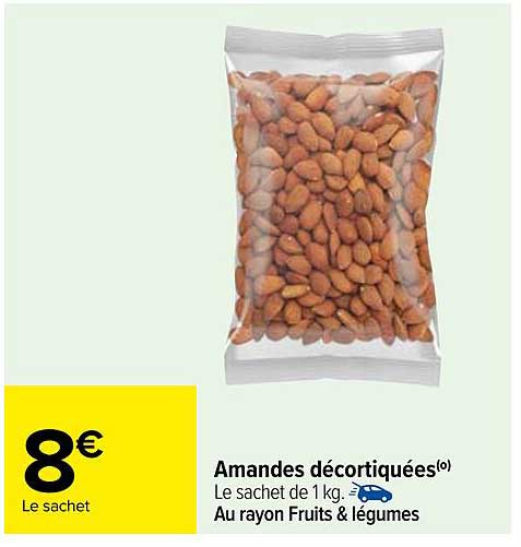 Amandes décortiquées