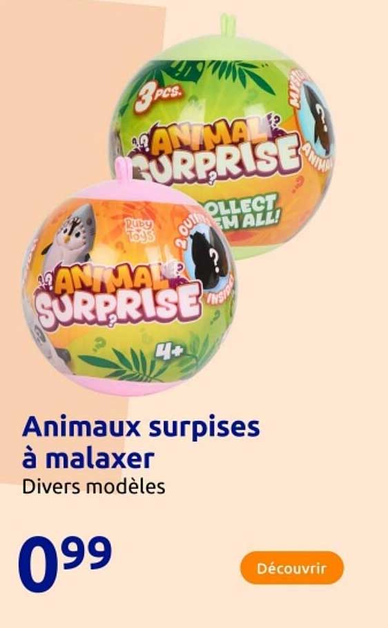 Animaux surprises à malaxer