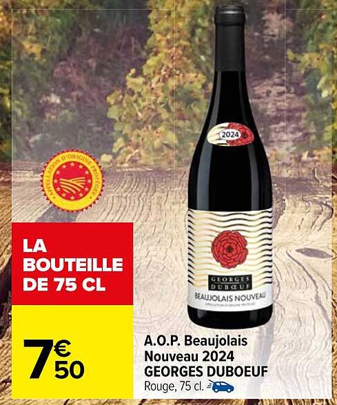 A.O.P. Beaujolais Nouveau 2024 GEORGES DUBOEUF