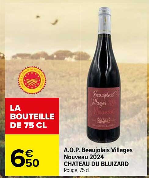 A.O.P. Beaujolais Villages Nouveau 2024 CHATEAU DU BLUIZARD