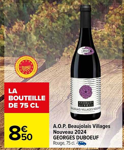 A.O.P. Beaujolais Villages Nouveau 2024 GEORGES DUBOEUF