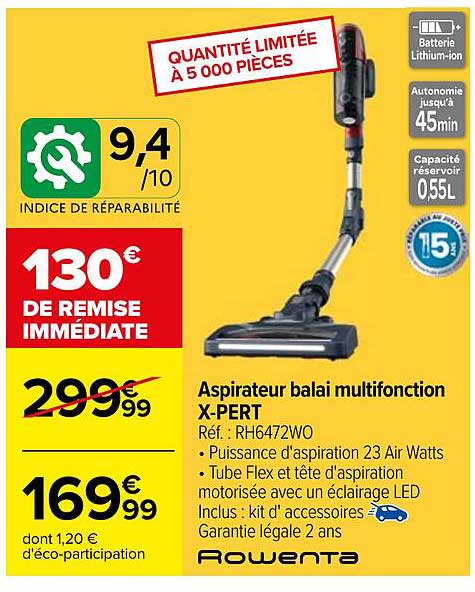 Aspirateur balai multifonction X-PERT