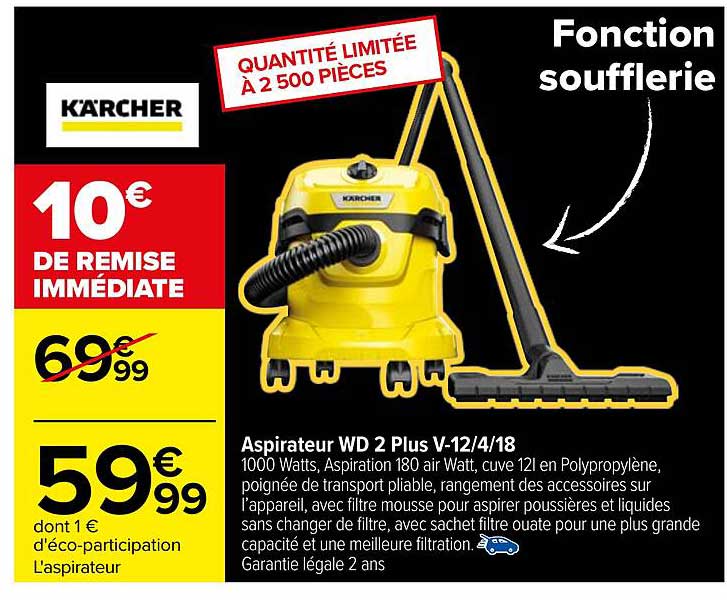 Aspirateur WD 2 Plus V-12/4/18