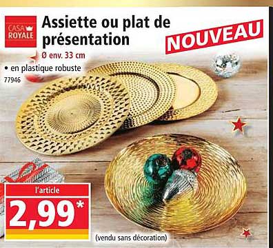 Assiette ou plat de présentation