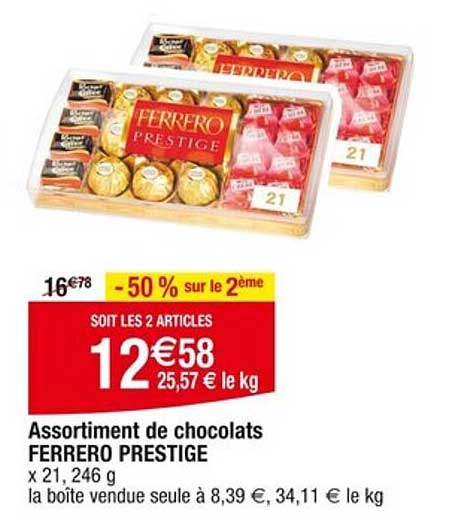 Assortiment de chocolats FERRERO PRESTIGE