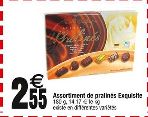 Assortiment de pralines Exquise