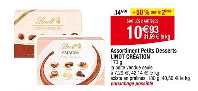 Assortiment Petits Desserts LINDT CRÉATION