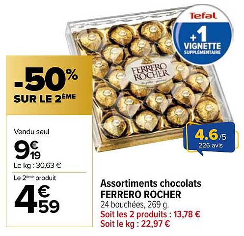 Assortiments chocolats FERRERO ROCHER