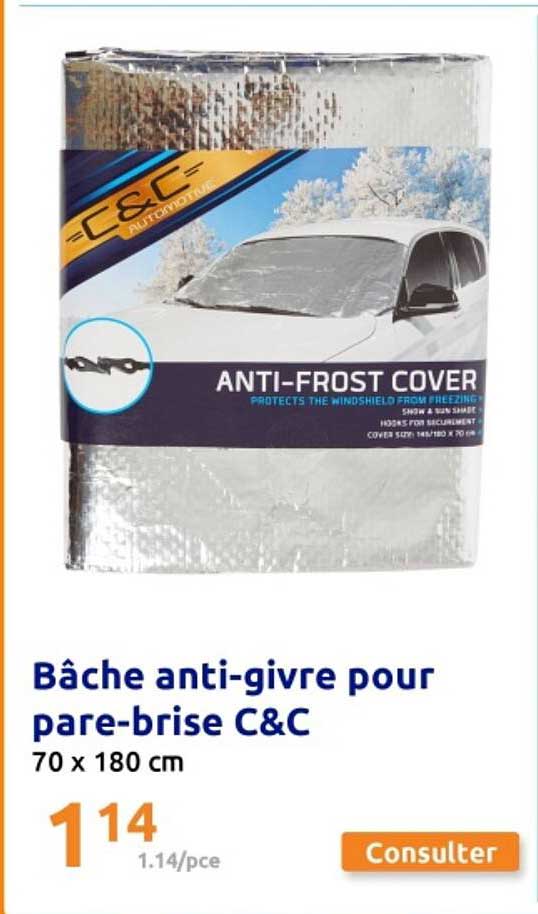 Bâche anti-givre pour pare-brise C&C