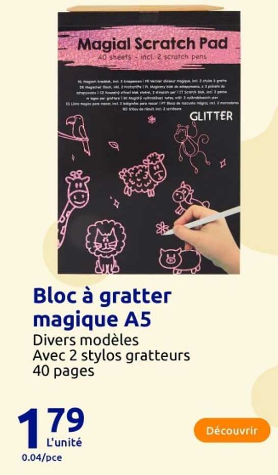 Bloc à gratter magique A5