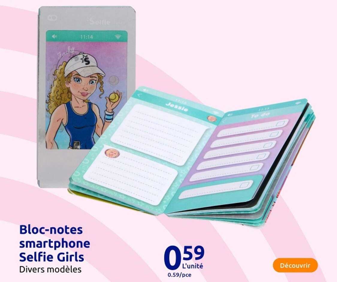 Bloc-notes smartphone Selfie Girls