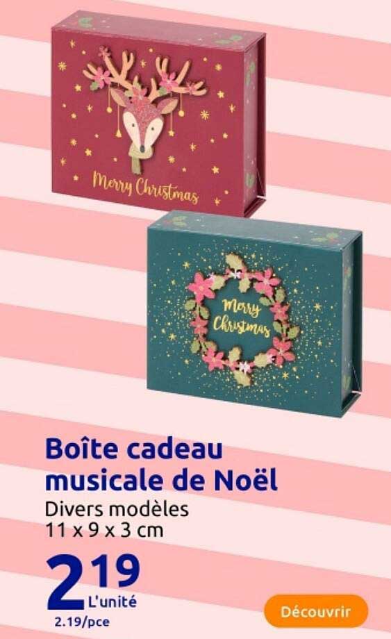 Boîte cadeau musicale de Noël