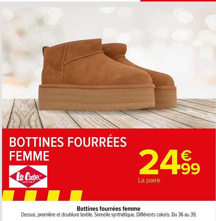 BOTTINES FOURRÉES FEMME