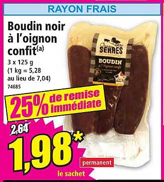 Boudin noir à l'oignon confit