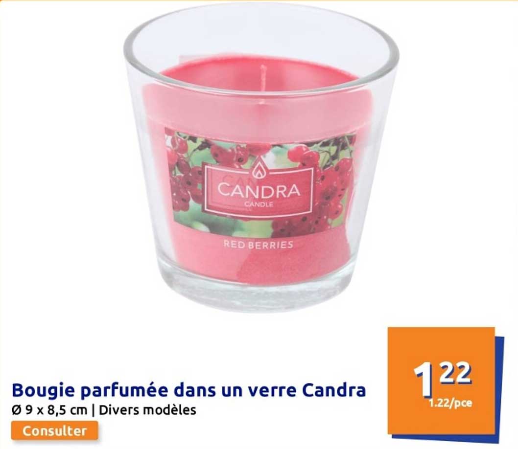 Bougie parfumée dans un verre Candra