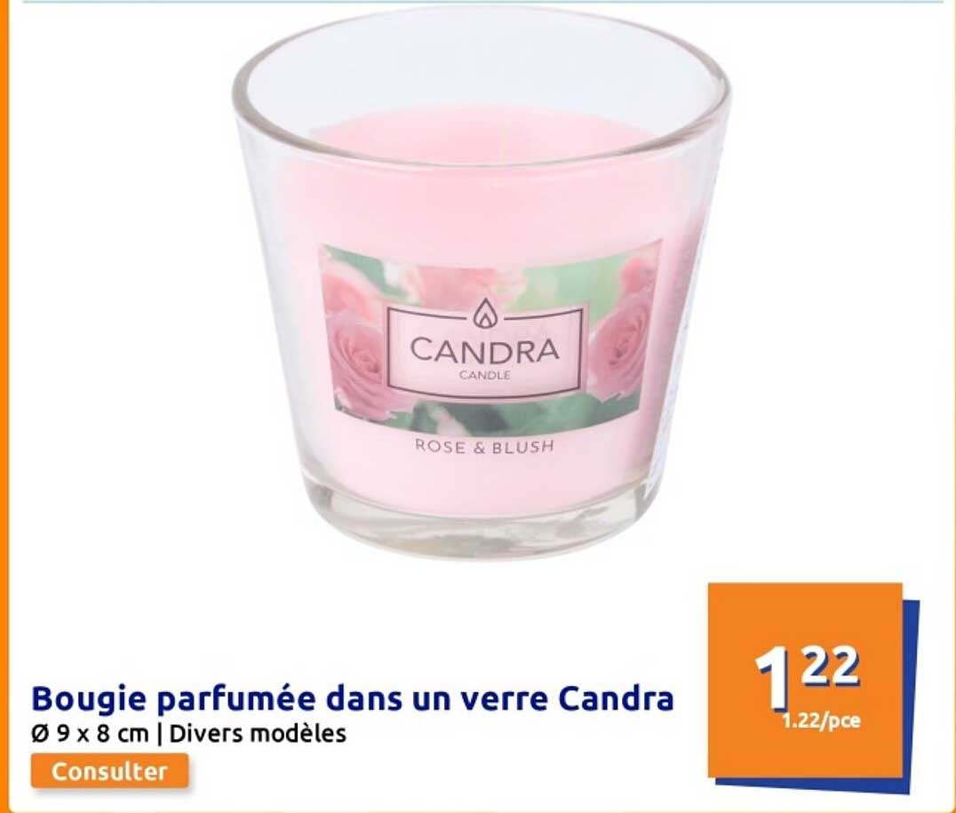 Bougie parfumée dans un verre Candra