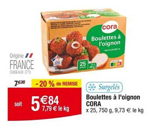 Boulets à l'oignon CORA