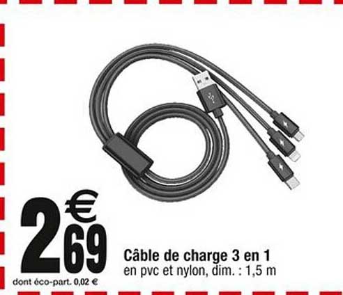 Câble de charge 3 en 1