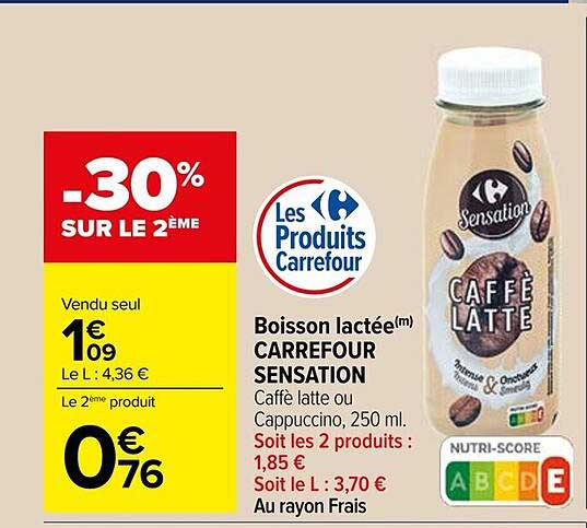 Caffé latte CARREFOUR SENSATION